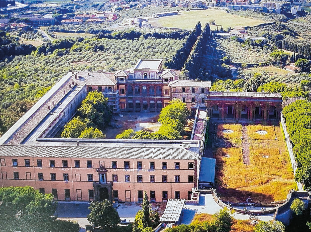 L'asse prospettico tra villa Mondragone e il Barco