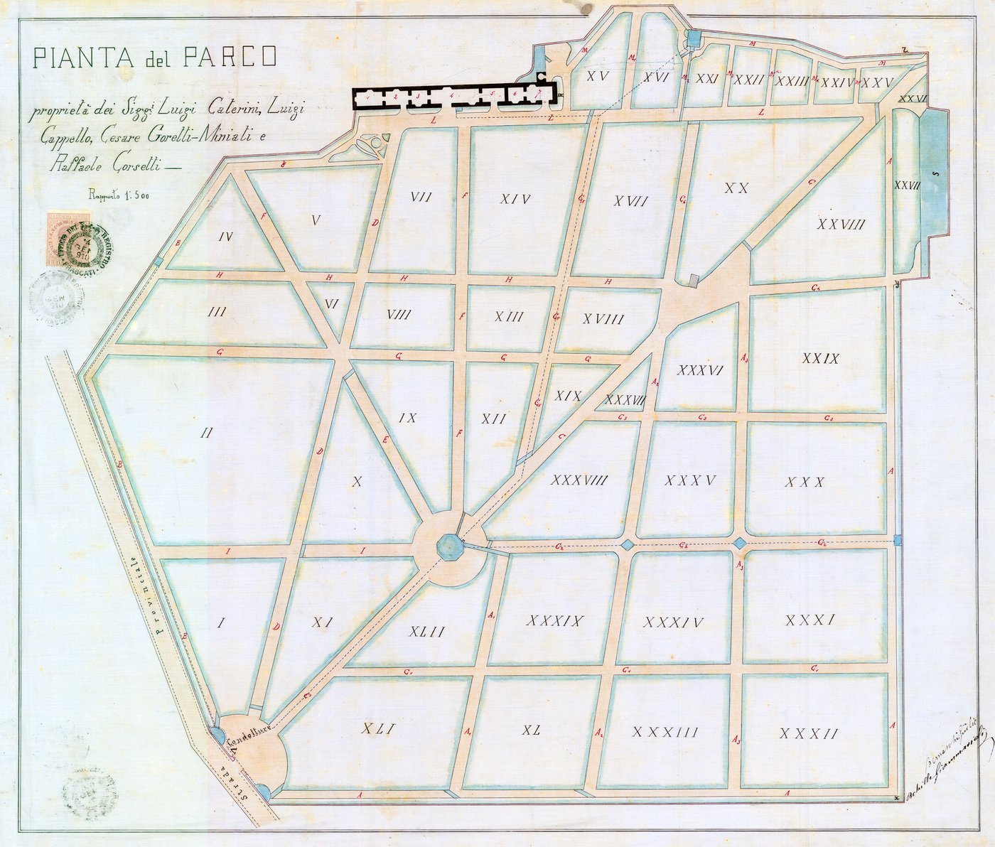 La Pianta del Parco: la suddivisione del Barco in lotti agricoli